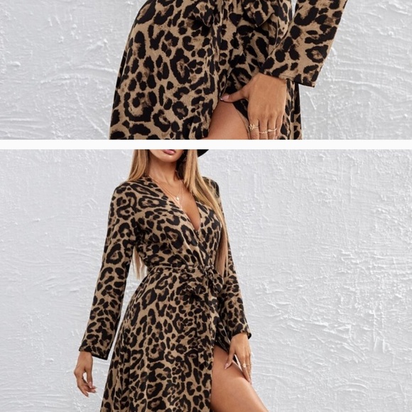 Fun Summer Breezy Leopard Print Maxi Dress - Picture 3 of 5